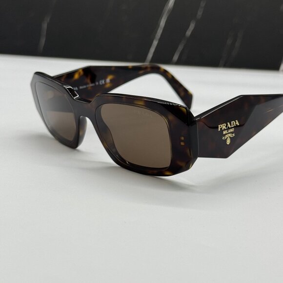 NEW PRADA PR17WS 2AU8C1 WOMEN HAVANA EYEWEAR SPR 17W 2AU8C1 SUNGLASSES - Picture 7 of 11